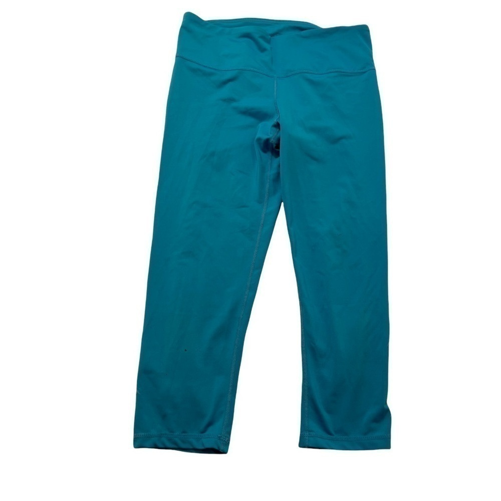 Inner Spirit Women's Size Small Cropped Leggings Teal Blue Stretch High Waist
